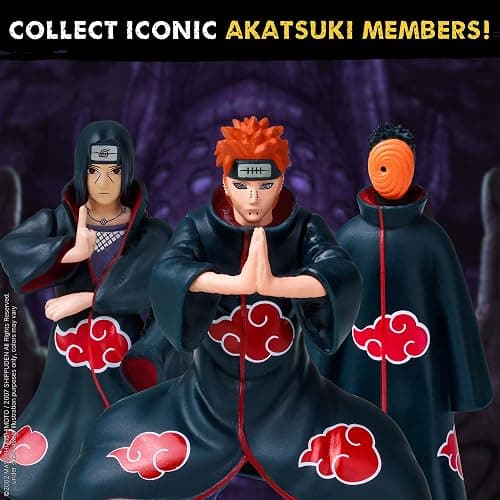 P.M.I. Naruto Shippuden Collectible Mini Figures 6 Pack Deluxe Box | Anime Action Toy Set Featuring Team 7 Ninjas, Akatsuki, Legendary Sannin & Rare Shinobi (Assortment D) thumbnail 5