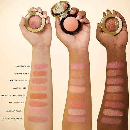 Milani Baked Blush, Powder Blush for Cheeks, Cruelty Free Makeup - Shape, Contour & Highlight Face for a Shimmery or Matte Finish -Dolce Pink thumbnail 8