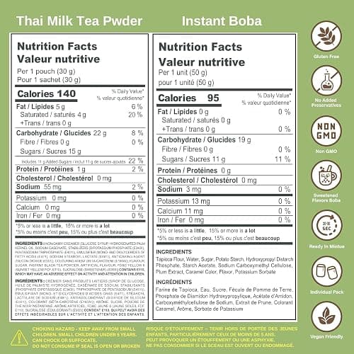 Flavfar Thai Milk Tea Kit – Now with No Added Condensed Milk | Instant Brown Sugar Boba, Low Calorie, Authentic Bubble Tea from Taiwan – 5 Servings thumbnail 2
