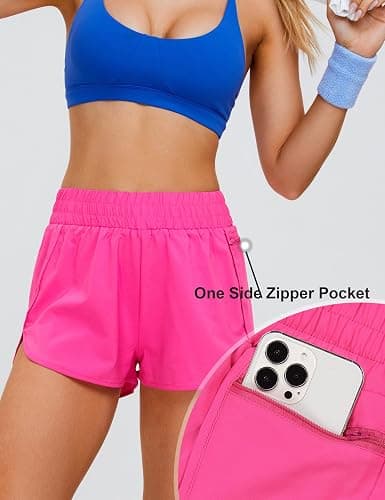 Blooming Jelly Women's Quick-Dry Running Shorts Workout Sport Layer Active Shorts with Pockets 1.75" thumbnail 4