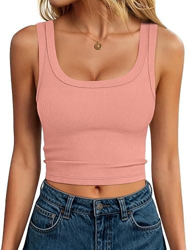 ANRABESS Womens Crop Tank Tops, Soft Breathable Ribbed Slim Fit, Comfy for Basic,Casual,Going Out&Daily Wear - Image 1