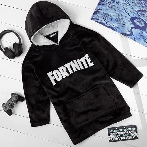 Fortnite Oversized Hoodie Blankets for Boys Fleece Extra Long Warm Wearable Hooded Poncho for Kids and Teens 14+, Gamers Gifts thumbnail 3