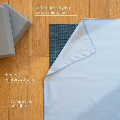 S&T INC. Yoga Mat Towel, Quick Dry Towel, Soft and Absorbent for Gym, Pilates, and Hot Yoga Mat, 1 Pack, 26.5 inches x 72 inches, Microfiber, Blue thumbnail 4