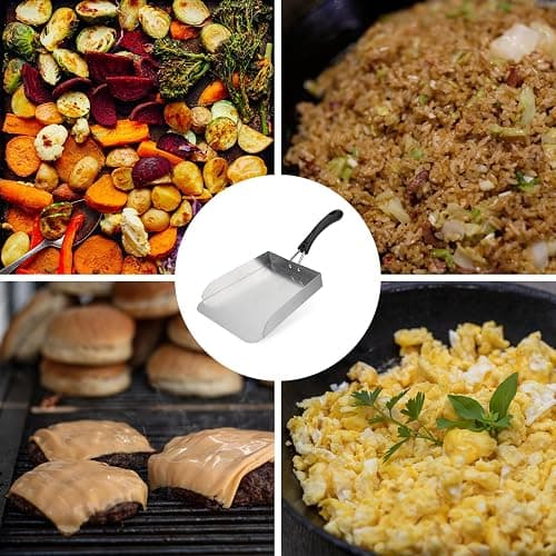 Stanbroil Large Griddle Scoop Spatula Food Mover for Rice, Veggies & More | Stainless Steel, 7" Wide, Moves More Food at Once, Flat Top Grill Tool, Ideal for Stir Fry, Fried Rice & Teppanyaki thumbnail 8