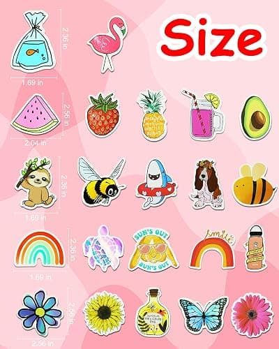200 PCS Water Bottle Stickers for Kids, Easy to Peel Cute Stickers for Kids Classroom Waterproof Aesthetic Stickers Laptop Kawaii Animal Sticker for Girls Stick Well thumbnail 6