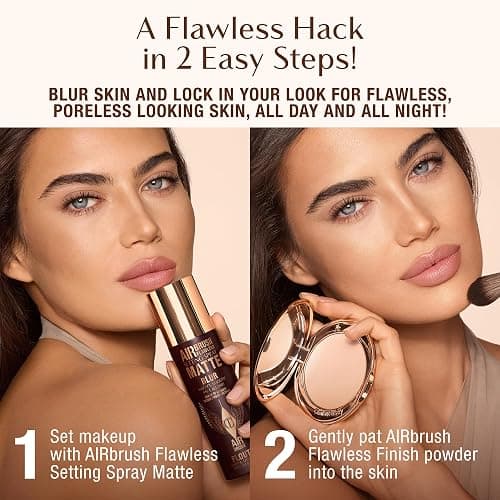 Charlotte Tilbury Airbrush Flawless Matte Setting Spray – Ulta-Fine Mist to Prime & Set Makeup Up to 16Hr – Oil and Shine Control with Blurring Matte Finish, Humidity & Waterproof thumbnail 7