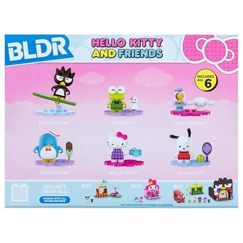 BLDR Hello Kitty and Friends Minifigures 6-Pack - Amazon Exclusive - Hello Kitty, Cinnamoroll, Pochacco, Tuxedosam, Keroppi, & Badtz-Maru - 8+, 0226 thumbnail 4