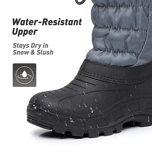Felabo Kids Snow Boots for Boys & Girls – Warm Water-Resistant Winter Boots Easy to Put On (Toddler/Little Kid/Big Kid) thumbnail 2