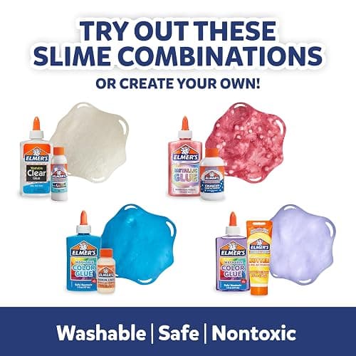 Elmer's Ocean Dive Slime Kit, Slime Supplies Include Liquid Glue, Activator, and Premade Slime, 9 Count thumbnail 5