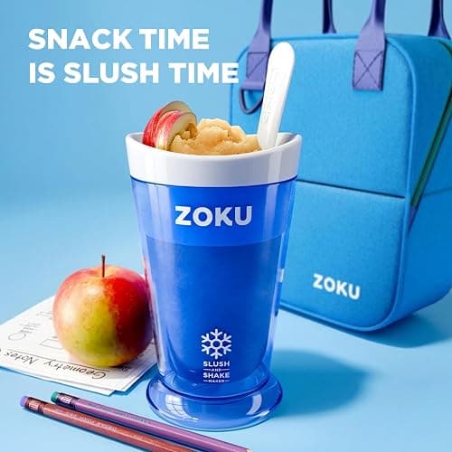 ZOKU Original Slush and Shake Maker, Compact Make and Serve Cup with Freezer Core Creates Single-Serving Smoothies, Slushies and Milkshakes in Minutes, BPA-free, Blue thumbnail 8