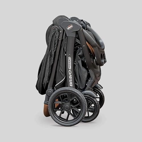 Chicco Bravo Primo 3-in-1 Trio Travel System, Bravo Primo Quick-Fold Stroller with KeyFit 35 Zip Infant Car Seat and Base, Springhill/Black thumbnail 14