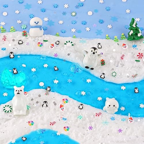 6 Packs Snow Slime Kit - Cloud, Butter, Clear, Water & Crunchy Varieties With Add-ins - Fluffy Making Set for Girls & Boys Party Bag Fillers, 360ml thumbnail 5