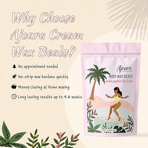 Ajoura 1lb Refill Wax Beans for Hair Removal Kit, Brazilian Coarse Waxing for Bikini, Face, Eyebrow, Back, Chest, Legs, Armpit, At Home Waxing Beads for Women Men thumbnail 2