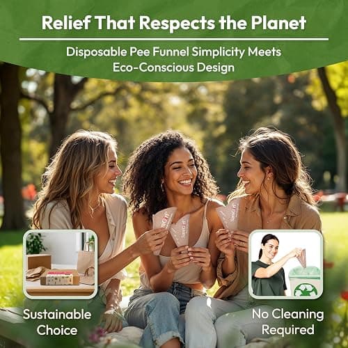 SaniGirl Pee Funnel for Women - Female Urinals for Women - Disposable Recyclable Womens Pee Funnel for Travel & Camping Essentials - Female Urination Device for Outdoors & Travel (50 Count Bulk Pack) thumbnail 3
