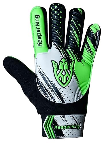 Keeperking Soccer Goalie Gloves - Football Goalkeeper Gloves Kids, Boys, Youth with Double Wrist Protection and 4mm Latex Anti-Slip Strong Grips Palm thumbnail 2