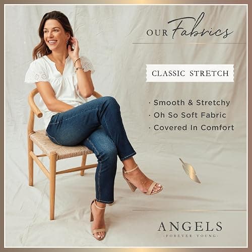 Angels Forever Young Curvy Skinny Jeans for Women, Denim with Contour Waistband thumbnail 6