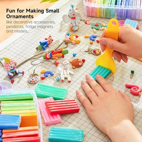 Shuttle Art 112 Colors Polymer Clay Kit, Oven Bake Clay for Kids, 20 Sculpting Tools, 16 Accessories, Non-Toxic, Non-Sticky DIY Crafts for Kids Adults thumbnail 7