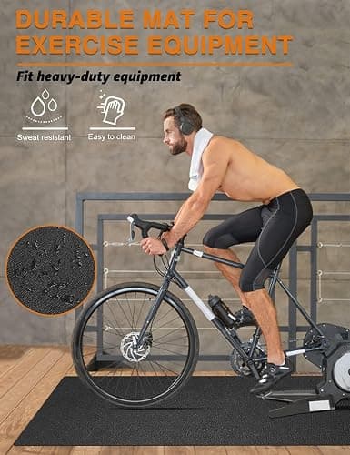 Innhom Floor Protection Mat for Sports Equipment - High Density PVC, 152 x 76 cm & 200 x 90 cm, Under Treadmill, Elliptical Trainer, Peloton Bicycle thumbnail 3