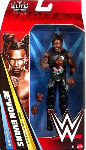 Mattel WWE Elite Jevon Evans Action Figure & Accessories | Series #126 Set, 6-inch Collectible Jevon Evans with 25 Articulation Points & Swappable Hands​​ thumbnail 4