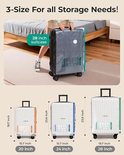 BAGSMART Travel Vacuum Bags with Rechargeable Electric Pump, 18PC Kit | Heavy-duty PA+PE material, Bonus Shoe, Laundry & Toiletry Bags, Save 80% Space Ideal for suitcase packing, travel & home. thumbnail 2