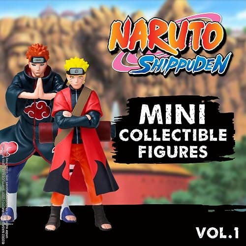 P.M.I. Naruto Shippuden Collectible Mini Figures 6 Pack Deluxe Box | Anime Action Toy Set Featuring Team 7 Ninjas, Akatsuki, Legendary Sannin & Rare Shinobi (Assortment D) thumbnail 2