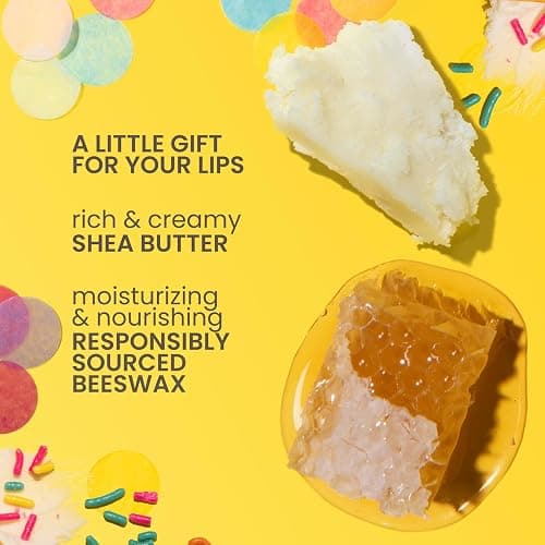 Burt's Bees Lip Balm Party Pack, Birthday Cake, Waffle Cone, Strawberry Shortcake, and Cookies & Cream, All Day Moisturizer, Tint-Free, Natural Origin Conditioning Lip Treatment, 0.15 oz., Four Tubes thumbnail 2