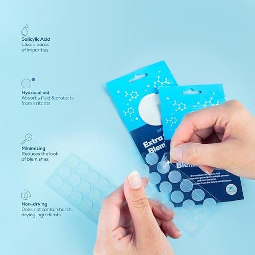 Hanhoo Extra Strength Blemish Patch Bundle, Salicylic Acid Pimple Patches, Shrinks Stubborn Pimples, Conceals Zits, Absorbs Fluid, Invisible Pimple Patches, Korean Skincare (Pack of 3, 108, Count) thumbnail 2
