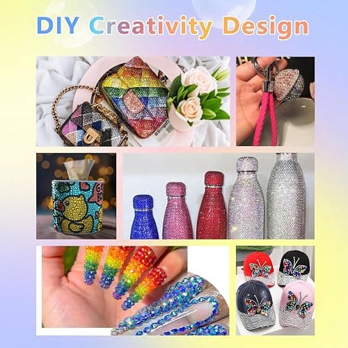 Yenamo 40 Colors Jelly Rhinestones for Bedazzling, 3mm 40000Pcs Multicolor Resin Flatback Gems for Diamond Art, Bedazzler Kit with 3Pcs 10ml B7000 Jewelry Glue for Crafting Book Shoes Nail Art thumbnail 4