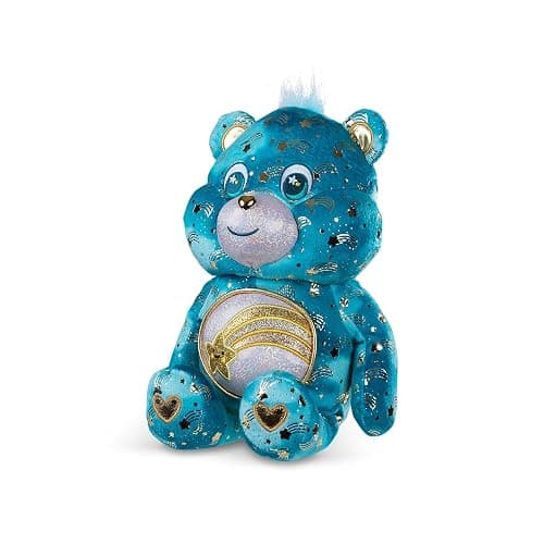 Basic Fun Care Bears 35cm Glowing Belly Plush – Wish Bear – Soft Eco-Friendly Toy with Light-Up Belly Badge – Comforting Collectible for Kids & Fans thumbnail 8