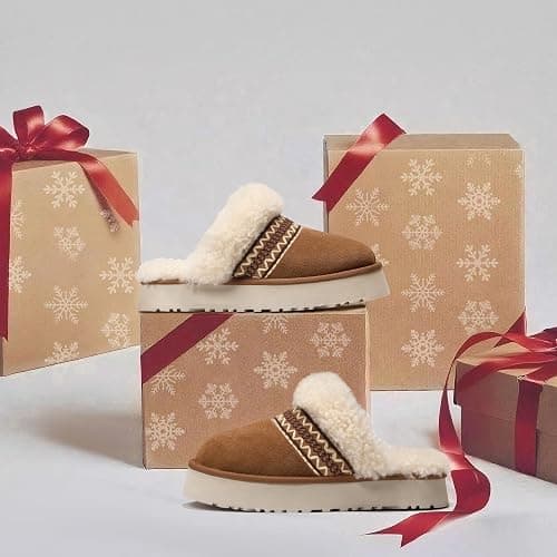 HHUQ Slippers for Women, Winter House Slippers Indoor Outdoor, Fuzzy Platform Slippers Womens thumbnail 2