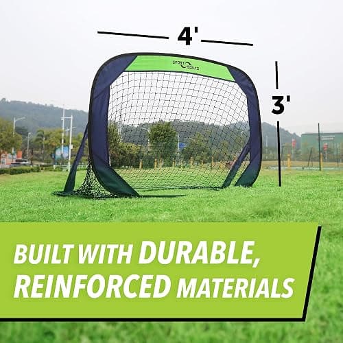 Sport Squad Portable Soccer Goal Net Set - Pop Up Training Soccer Goals for Backyard - Indoor or Outdoor Versions - Easy Assembly - Great for Kids and Adults thumbnail 5