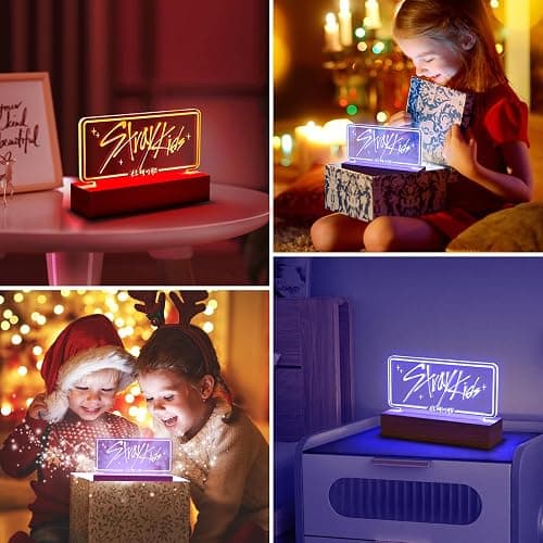 X9H8N9 Stray LED Night Light 7 Colors Adjustable Room Decor Lamp Skz Merch for Stay Fans Birthday Gifts thumbnail 5