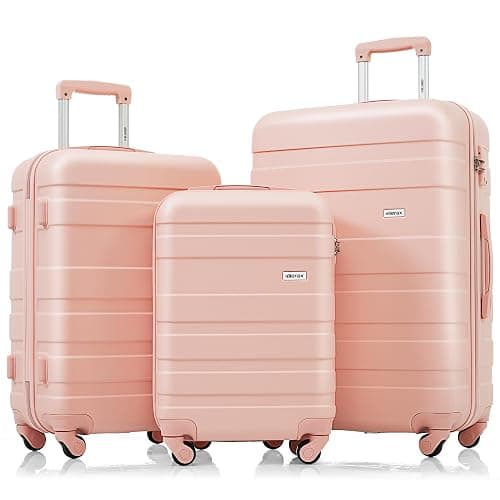 Luggage Set 3 Pcs, ABS Hard Shell Durable Lightweight, 360 Silent Spinner Wheels, TSA Lock - Image 1