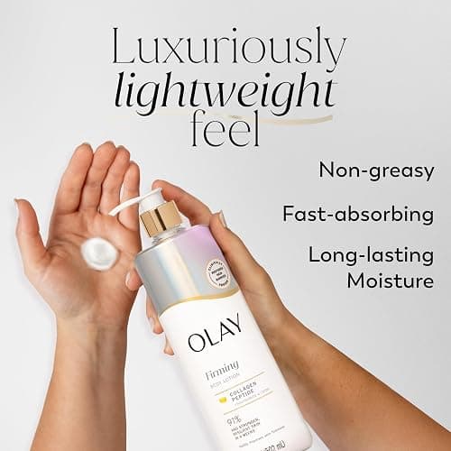 Olay Body Lotion for Women, Firming with Collagen Peptides Serum, Visibly Firmer Skin, 24hr Moisture & Hydration, Fast Absorbing Formula, Vitamin B3 Complex, For All Skin Types, 17 fl oz thumbnail 2