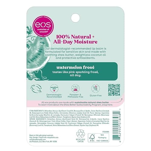 eos FlavorLab Lip Balm Stick and Sphere, Watermelon Frosé, Natural Shea Lip Products, 2 Count(Pack of 1) thumbnail 6