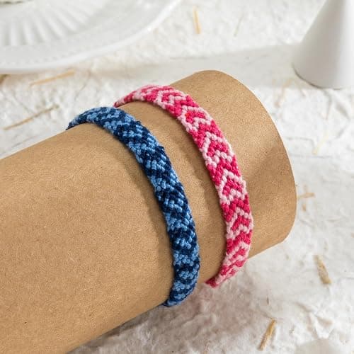 Qiuseadu Heart Friendship Bracelets Pinky Promise Pink Best Friends Distance Matching for Women Valentine Couple Family thumbnail 3