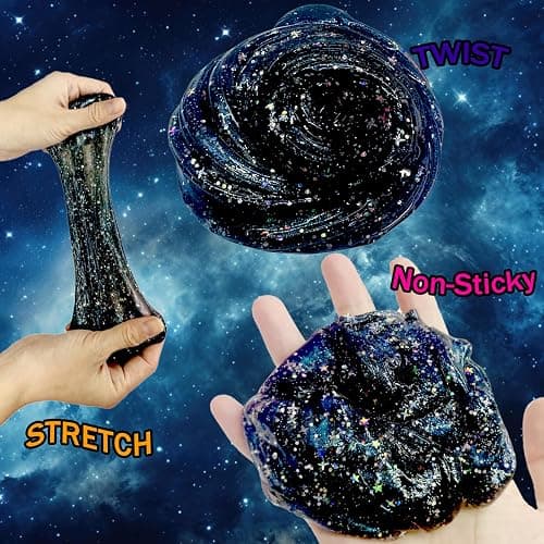 24 Pack Galaxy Slime-Multi Colored Sensory Putty,Party Favors for Kids, Non Sticky,Safe for Girls and Boys Classroom Reward,Stress Relief Toy, Party Supplies thumbnail 5