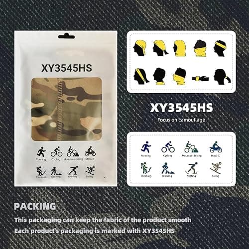 XY3545HS Camo Balaclava Face Mask for Man and Women-Hunting，Skiing，Motorcycle Windproof，UV Protection&Military Training thumbnail 6