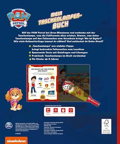 PAW Patrol Mein Taschenlampenbuch: Mit Folienseiten und wiederverstaubarer Taschenlampe. Für Kinder ab 4 Jahren thumbnail 2