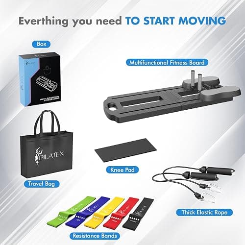 Pilates Board Lite, Foldable Pilates Reformer Equipment & Travel Bag, 7-in-1 Multi-Purpose Portable Pilates Reformer Machine Home Pilates Kit for Home Workout, Fitness, Exercise, Abs thumbnail 5