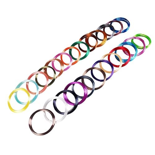 25 Colors Silk Shiny PLA Filament Sample Pack, Each Color 4 Meter Length, Total 100m 3D Printer 3D Pen Material Refill, with Extra 2 Finger Caps by MIKA3D thumbnail 5