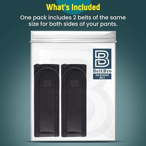 BeltBro Pro for Men and Women Elastic No Buckle Invisible Belt Patented Metal Free TSA Soft Adjustable Side Tactical Belt thumbnail 7