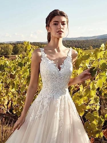 Long Sleeves Wedding Dresses for Bride 2025 Boho Beach A-Line Appliques Lace Bridal Ball Gowns with Train thumbnail 3