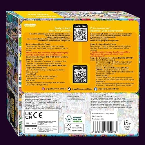 QUOKKA 1000 Piece Jigsaw Puzzle for Adults Cruise Vistas – Premium Box Packaging with Extra Fun Challenges - Stunning Scenic Animal Puzzle - Perfect for Relaxation & Creativity & Gift Giving thumbnail 9