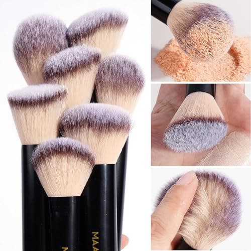 MAANGE Makeup Brushes 30 Pcs Makeup Kit, Multi-functional Makeup Tool Set with 20 Pcs Makeup Brush Foundation Brush Make up Brushes Set with Bag,Black thumbnail 4