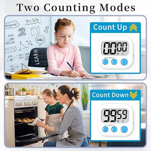 ZILLEEN Classroom Timers for Kids Classroom Magnetic Digital Kitchen Timers for Cooking Teachers Gym Game 6 Pcs thumbnail 5
