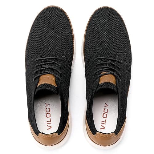 VILOCY Men's Fashion Dress Sneakers Casual Walking Shoes Business Oxfords Comfortable Breathable Lightweight Tennis thumbnail 7