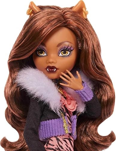 Monster High Clawdeen Wolf Reproduction Doll Wearing Original Fashion & Shoes with Pet, Display Stand & Accessories, 10-5-inch Collectible Toy thumbnail 3