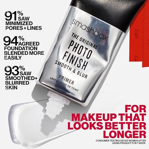 Smashbox The Original Photo Finish Smooth & Blur Makeup Primer | Instantly Smooths and Blurs Fine Lines and Pores | Vitamins A + E thumbnail 6