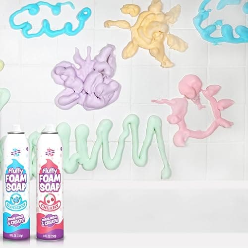 Tub Works® Fluffy Foam Soap, Variety 6 Pack | Shape, Mold & Create Bath Art with Soft Bath Foam for Kids | Gentle, Cleansing Kids Bath Soap | Easy-to-Use Spray Nozzles | Fruity, Fun Bath Colors thumbnail 8